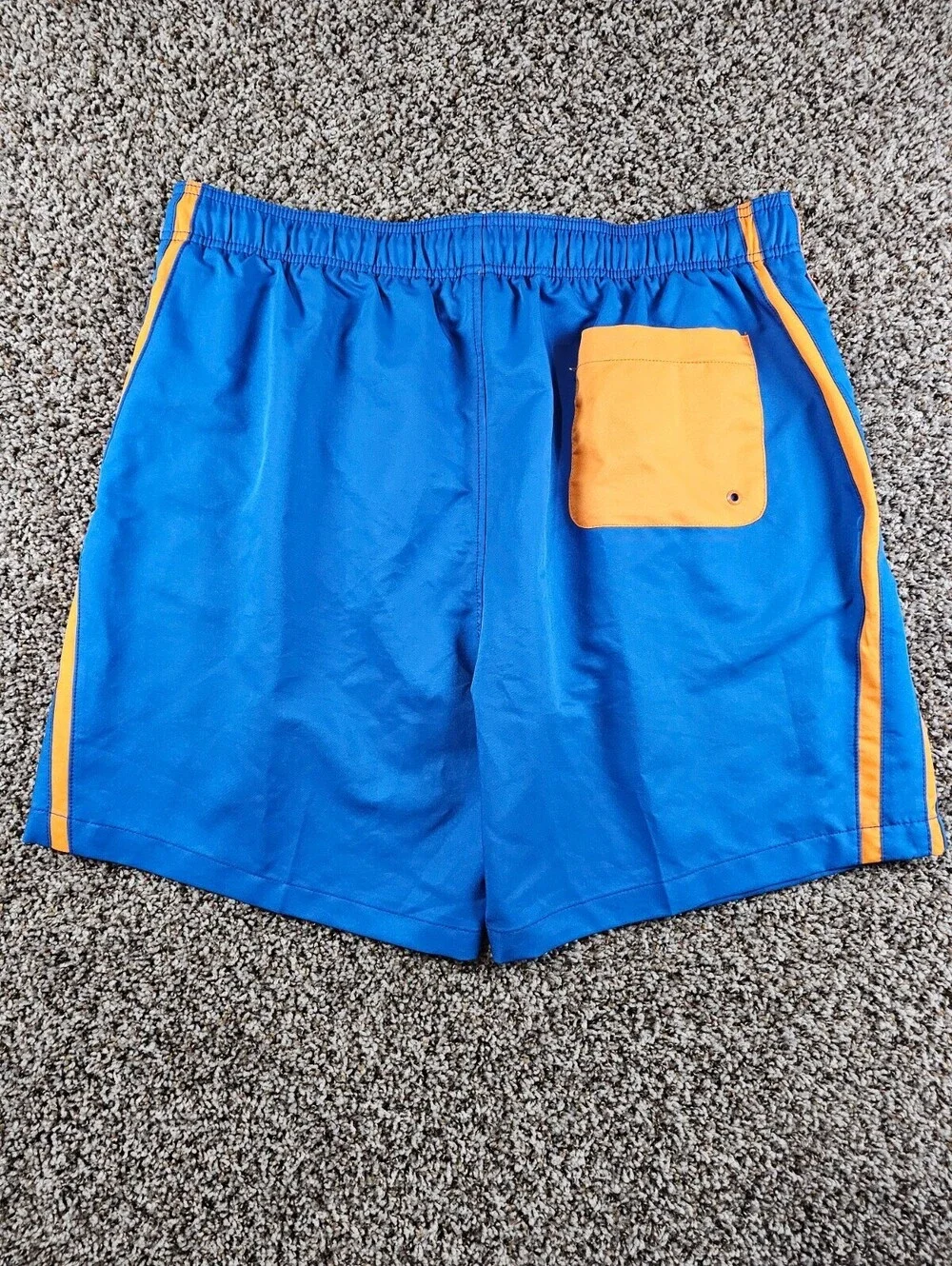 Speedo mens Sz XXL Lined Swimsuit Swim Trunks Bright Blue and Orange
